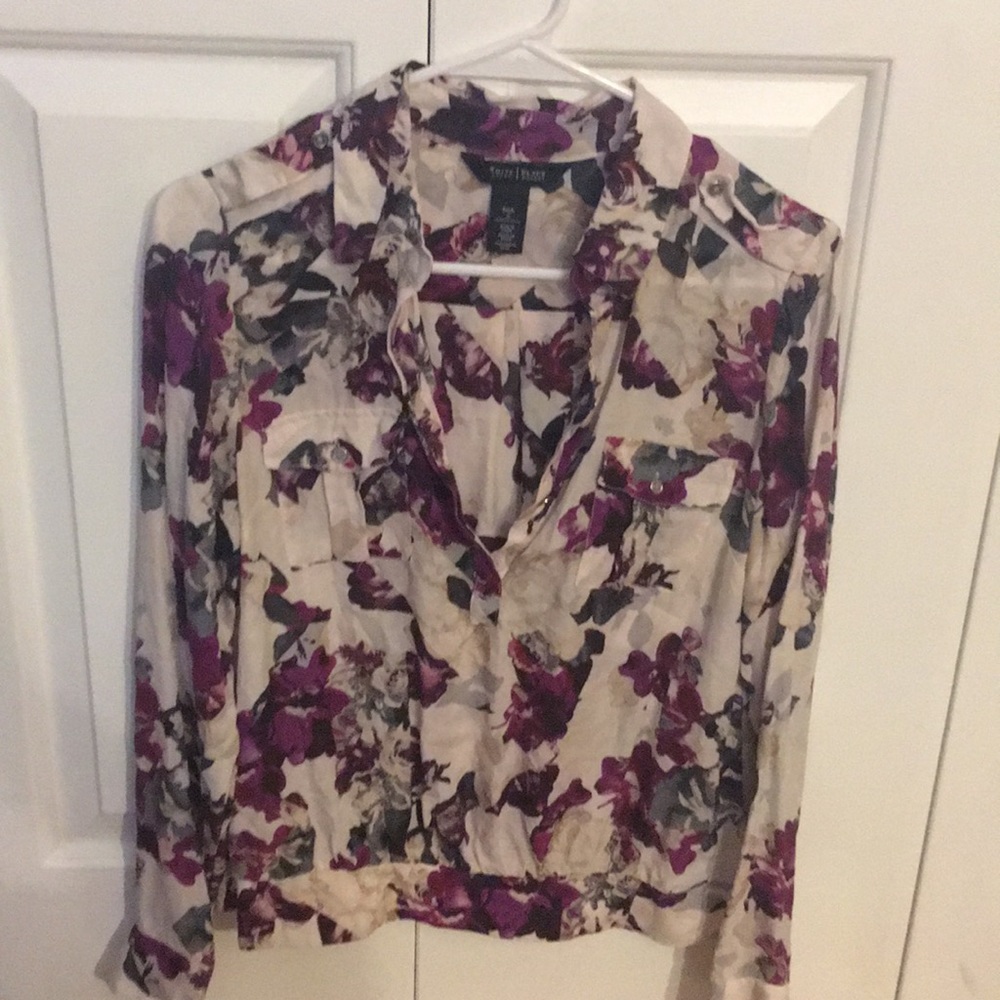 WHBM silk dress shirt